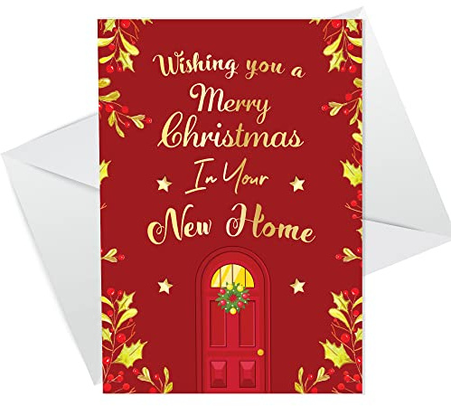 Merry Christmas In New Home Card House Warming Card For Couple Friend A6 Card