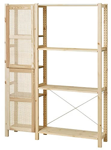 Ikea IVAR Regal mit Türen, 134x30x179 cm, Kiefer