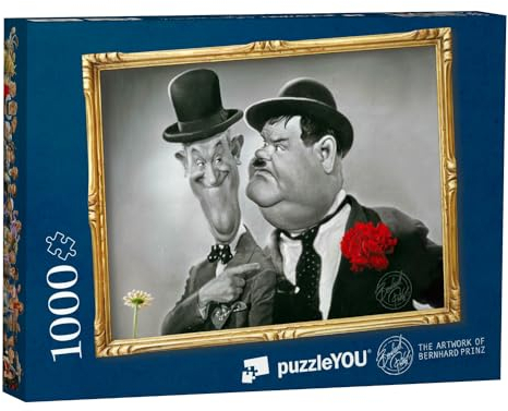 puzzleYOU: Puzzle 1000 Teile „Dick & Doof“ – aus der Puzzle-Kollektion Gemälde, Künstler, Fotokunst, Kunstwerke, Illustrationen