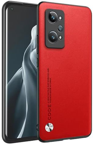 HONLEN Funda para Realme GT2 / GT Neo2 / GT Neo 3T (6.62 Inches) Carcasa de Negocios Respaldo de Cuero Rojo