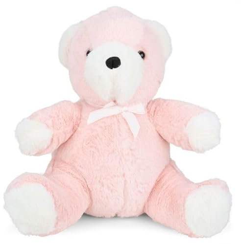 Bravich Pink Teddy Bear Door Stop. Heavy, Sand Stuffed Animal Door Stoppers, for Bedroom, Kids Room & Nursery. Cute Door Stops for Home Decor Gifts. Large Weighted Door Stopper for Protecting Doors.
