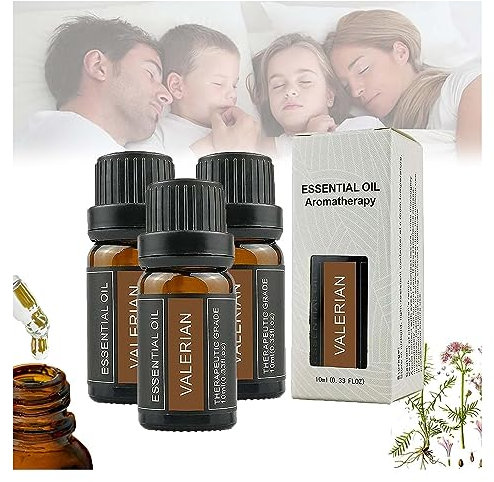 Aceite esencial de valeriana, aceite esencial de raíz de valeriana, reduce el tiempo para conciliar el sueño, ayuda natural para dormir, promueve el sueño profundo, mejora la calidad del sueño,