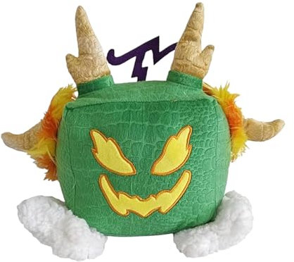 5,9'' Blox Fruits Series Plüschtiere, Cartoon-Abenteuerspiel-Peripherie-Plüschpuppe, Leopardenmuster-Stun-Obstschachtelkissen, superweiches molliges kleines Teufels-Quadrat-Umarmungskissen, Anime-Stof