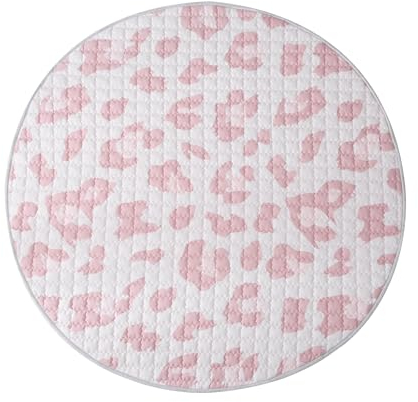 Gesteppte Krabbeldecke Baby 150cm – extra dicke 1,5cm weiche Baby Krabbelmatte – Baby Spielmatte mit rutschfester Unterseite zum Krabbeln, Laufgitter – maschinenwaschbare Baby Spieldecke