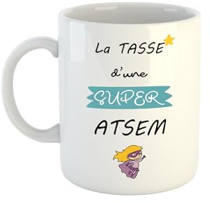 Kiribou Mug La Tasse d'une Super ATSEM - Cadeau Spécial pour une ATSEM Extraordinaire- École