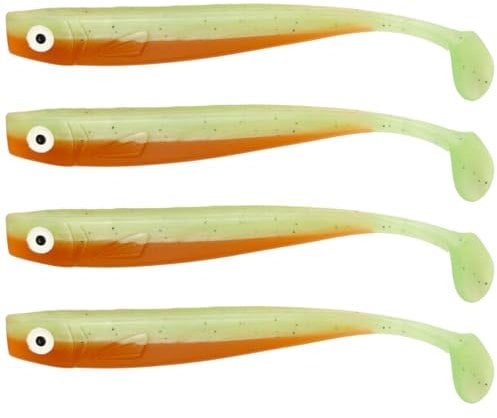 Zanderbait 16cm Törtelgrün, Angelköder, Kunstköder, Zanderbait, Zanderköder, Softbait, Gummifisch, Gummiköder, Lieferumfang 4 Stück.