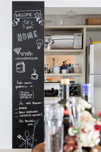Flexible magnetische Tafelfolie selbstklebend | Verschiedene Größen für jede Anwendung | Magnetfolie | Magnettafel | Memotafel, mit Magneten für Büro, Pinnwand, Fotowand und Kühlschrank (200x30cm)