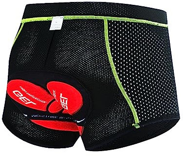 Towintec Calzoncillos Ciclismo para Hombre Pantalones Cortos con Relleno de Gel 18D para Bicicleta de montaña MTB Antideslizante Ropa Interior de Secado rápido Calzoncillos de Bicicleta