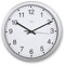 Hama Wanduhr Mallorca (Quarzuhr Wand Ø 30cm, Wanduhr groß XXL, extra große Zeitanzeige, analoge Uhr mit Stunden-, Minuten- und Sekundenzeiger, arabische Ziffern, Glas Abdeckung, inkl. Batterie) silber