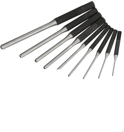 9-teiliger Robuster Stahl-Spannstift-Körner, Mechanik-Stanzer, Splintstanzer-Set, Splintenstanzer-Set, Professionelles Mechanik-Werkzeug-Set