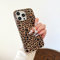 FIFTHAVE Coque de protection pour téléphone portable iPhone 13, avec anneau de support, motif léopard, support diamant, en silicone, anti-chocs