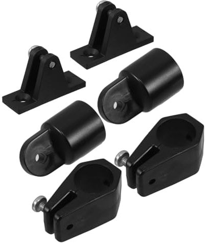 MOBUTOFU 6pcs Top Fitting Hardware Jaw Slide and Eye End for Canopy Versatile Boat Accessories for Yacht and Deck Use Black