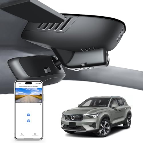 Mangoal 4K Dashcam Custom für Volvo XC40 2023-2026 & XC40 Recharge 2021-2024 (Modell B), B4 B5 T4 T5 P8 Zubehör, integrierter OEM-Look, UHD 2160P Video, WiFi & App, einfach zu installieren, 64 GB