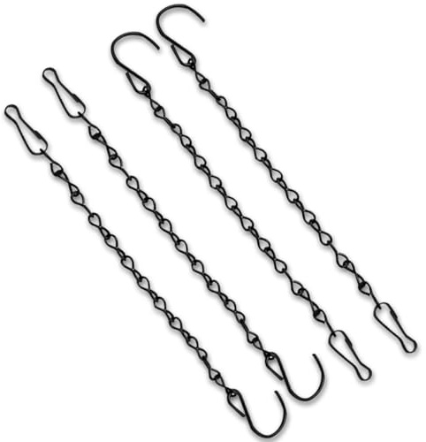 ASFWAGQ 4 Stück Blumenampel Ketten,24cm Hängekorbketten, Blumentopfkette,Ketten zum Aufhängen,Gartenpflanzenbügel, Metallkette für Billboard,Vogelhäuschen,Laternen, Windspiele