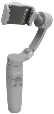 Qukaim Stabilizzatore per smartphone M1, stabilizzatore portatile anti-shake a 3 assi, tracciamento facciale, supporto per registrazione video pieghevole, compatibile con tutti gli smartphone