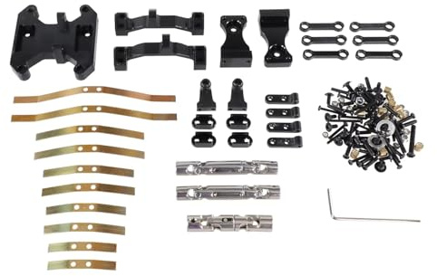 Rc Frame Plate For WPL B16 B36 1/16 Metal Balance Chassis Board Seesaw For Spring Plate Drive Shaft RC Car Upgrade Parts Accessories Replacement Repair(Black)