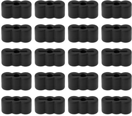 AS Axis Spindleon 20pcs Black Rubber End Stopper 19.5x8.5x9.5mm for Drawer Slides