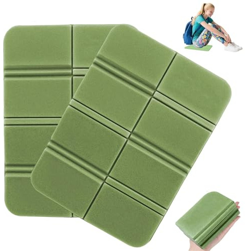 PHMING Sitzkissen Faltbar Outdoor, 2 Stück Sitzunterlage Wandern | Tragbar Stadion Sitzkissen, Wasserdicht Sitzmatte Outdoor, für Wandern und Camping