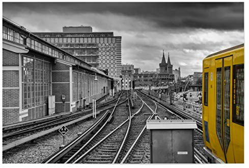 artboxONE Poster 30x20 cm Städte Berlin 12 hochwertiger Design Kunstdruck - Bild Berlin Bahn Bauwerk