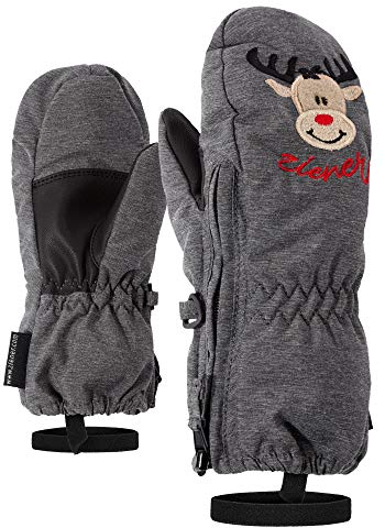 Ziener Baby LE ZOO MINIS glove Ski-handschuhe / Wintersport |warm, atmungsaktiv, grau (dark melange.black), 98cm