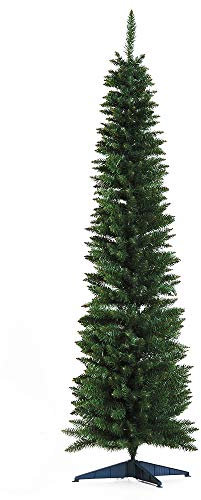 HOMCOM Árbol de Navidad 180 cm Árbol de Navidad Artificial Grande con 390 Puntas de Rama Decoración Navideña para Interiores Fácil de Montar Verde