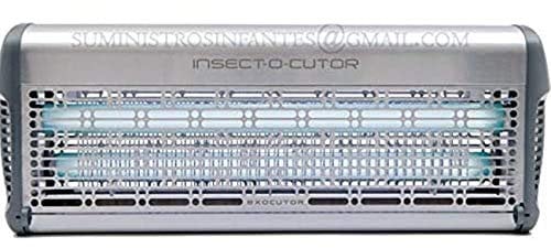 Suinga Lampara Mata Mosquitos Acero Inoxidable Industrial. Cobertura 140 m2. Mata Insectos eléctrico 70 X 14 X 27h cm. Potencia 63W. Luz Ultravioleta. Enchufe UE 230 V / 50 Hz.