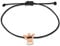 Nuoli® Schutzengel Armband Damen Rosegold (verstellbar bis 20cm) Engel Armbändchen für Frauen & Mädchen, aus schwarzem Stoff mit Metall Anhänger