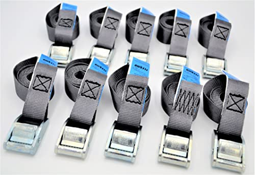 FLEXMO | Spanngurte Set mit Klemmschloss | 14 Stück | 3,5m lang | 25mm breit | 350 daN | Befestigungsriemen | Zurrgurte in Profi-Qualität von Kögl