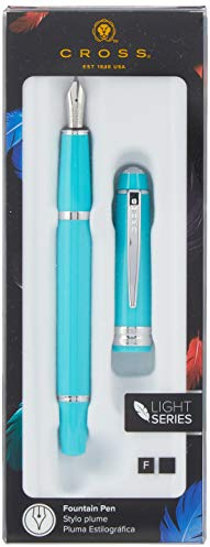 CROSS Bailey Light Polished Teal Resin Fountain Pen - Fine Nib