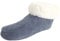 Fellhof handgemachter Hüttenpatschen aus Lammfell Hausschuh Damen Herren Unisex gefüttert Winter-Sommer Hausschuhe Naturprodukt atmungsaktiv (blaugrau Gr. 42)