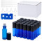 BENECREAT 30er Packung 5ml Kobaltblaue Glas Rollerflaschen mit ätherischen Ölen Rollerflasche mit Edelstahlkugeln, 10er Pipetten und 4er Trichter für ätherische Öle
