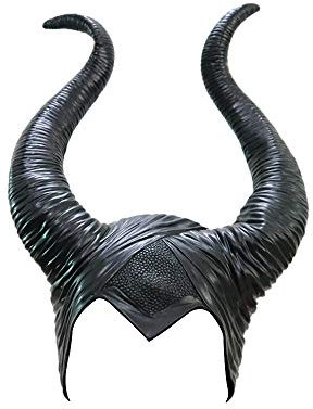 Foreveryoung9 Maleficent Horns Headband Cosplay Black, Evil Maleficent Headpiece Ornament, Woman Fancy Dress Halloween Maleficent Costumes for Adults & Kids