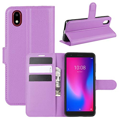 betterfon Handyhülle Kompatibel mit ZTE Blade A3 (2020) | Premium Qualität TPU Klapphülle für Blade A3 (2020) mit Kartenfächern | Magnetverschluss Handyhülle | Lila