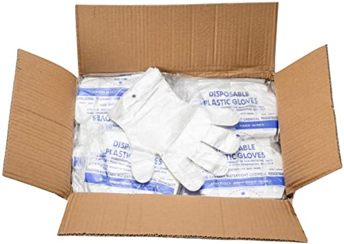 HeroTouch 10.000 Einweghandschuhe aus HDPE-Kunststoff, Größe L, Dicke 10 mm (5000 Paar), Box 24,5 x 26,5 cm, linke oder rechte Hand, für Haus, Geschäft und Wohnzimmer – schützt Hände & Lebensmittel