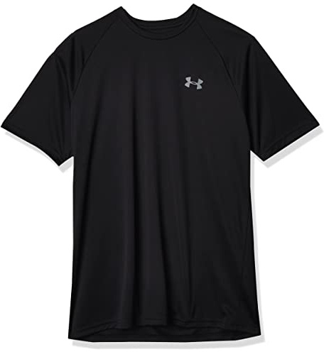 Under Armour Men's Velocity 2.0 Short Sleeve T Shirt, (001) Black / / Pitch Gray, Medium