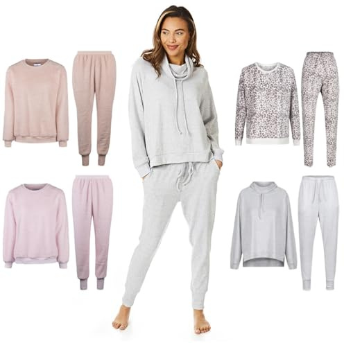 Light & Shade Pretty Woman Pijama Supersuave de Dos Piezas para Damas Ocio Conjunto Partes Superior e Inferior Twosie