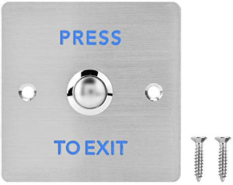 Access Push Button Release Button Stainless Steel Door Switch Door Exit Push Button, Stainless Door Access Button, for Smart Security Access Control Lock