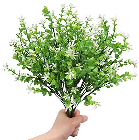 GKONGU Kunstblumen 4 Stück Realistisches Gypsophila Strauß, Plastikpflanzen mit weißen Blumen, Beste Dekorationspflanzen Für Hochzeitsfeier-Heimdekoration