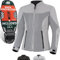 SHIMA OpenAir Motorrad Jacke Damen mit Protektoren AirForce Rückenprotektor Motorradjacke Sommer Mesh Belüftet Textiljacke Schutzjacken Protektorenjacke Luftige (Frauen, Grau, XL)