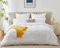 WAVVE Housse de Couette 200x200 cm avec 2 Taies d'oreiller 65x65 cm，Parure de Lit 2 Personnes pour lit 140x190 160x200 avec Fermeture Éclair Sets de Housse Couette en Microfibre, Blanc 200 x 200