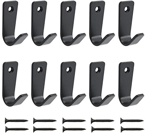 Ulifestar 10 Stück Kleiderhaken für Wand, robuste Edelstahlhaken zum Aufhängen von Mänteln, rostfreie Haken, Wandmontage mit Schrauben und Anker für Schlüssel, Handtuch, Taschen, Tasse, Hut drinnen