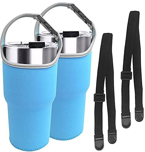 DanziX Neoprenhülle mit Tragegriff, 850 ml, Blau, 2 Stück