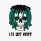 Ebenezer Gerolltes Poster Lil Uzi Vert Totenkopfgesicht, 30,5 x 45,7 cm
