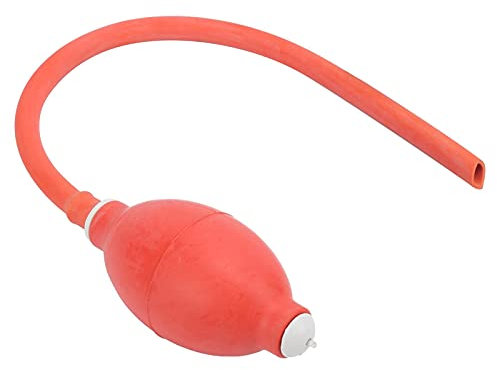 Agatige Rubber Squeeze Bulb, Reusable Inflation Bulb Syringe Ball, Explosion Proof Pressurized Laboratory Rubber Ball with Tubing Air Valve for Laboratory Use