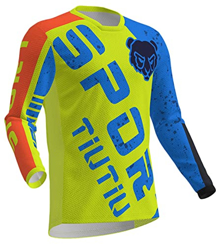 Radfahren Jersey,MTB-Trikot Outdoor-Radsport Fahrrad Reitanzug Langarm-Shirt,Unisex Downhill-Anzug Herren Mountainbike Motocross Trikot