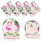 60 Pièces Set de Vaisselle de Fête,Assiettes et Serviettes en Papier Flament Rose,Fournitures de Fête Anniversaire de Filles,Hawaïen Vaisselle à Thème Flamingo Rose pour Mariage Dîner Dessert Assiete