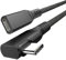 USB 4 Extension Cable 240W 0.6M, Right Angle Thunderbolt 4 & USB C Male to Female Cable, PD 3.1 Fast Charging 40Gbps 8K@60Hz Video, Type C Extender Cord, for MacBook,iPad Pro/Air,Galaxy S24 S23