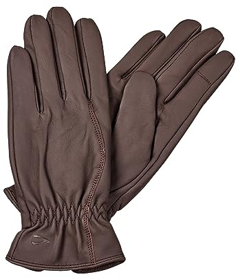 camel active Damen Lederhandschuhe mit leichtem Strickfutter Braun, womenswear-M