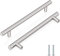 2 Pack Kitchen Cupboard Handles Stainless Steel Kitchen Door Handles Brushed Cabinet Handles Wardrobe Drawer (2 Pack Silver, Hole Centre 128mm)