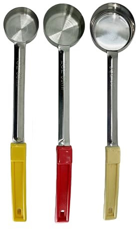 Cuillères de service en acier inoxydable avec contrôle des portions | Packs combinés (28,3 g, 56,7 g, 85 g)